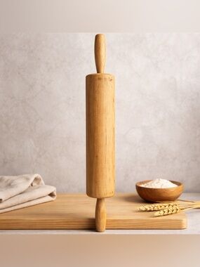 Rowoco USA Extra Large Wooden Vintage Rolling Pin Size 16”